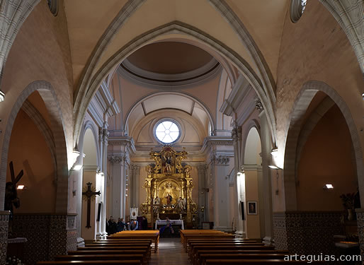 Interior de la iglesia de Utebo, Zaragoza 