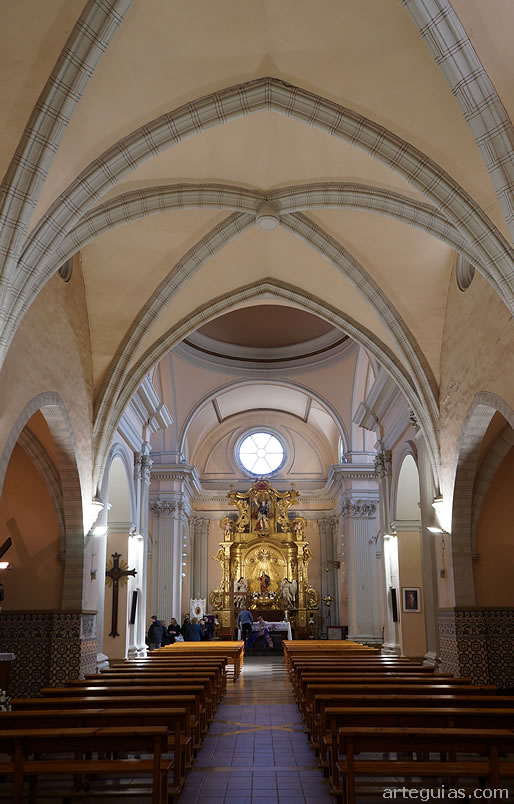 La iglesia de Utebo en su aspecto interior