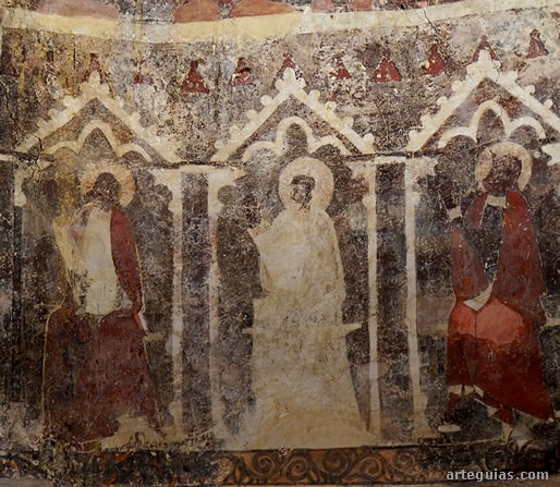 Iglesia de Eristáin, Navarra: pinturas murales de la cabecera