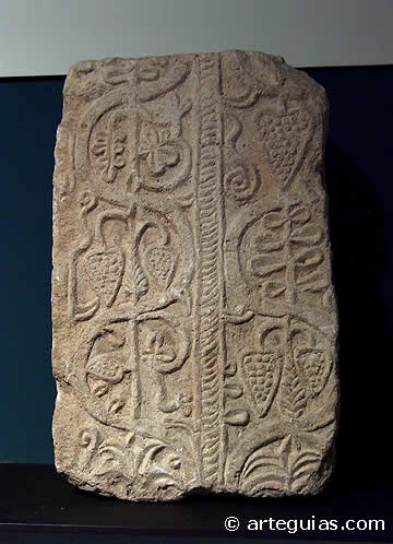 Fragmento de cancel prerrom&aacute;nico. Museo de Burgos