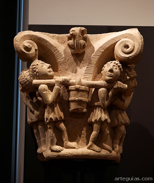 Capitel rom&aacute;nico de la iglesia de Granja de Valdecal