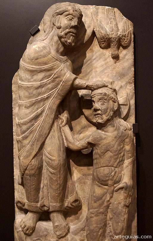 Relieve rom&aacute;nico procedente de Galicia: Bautismo de Jes&uacute;s