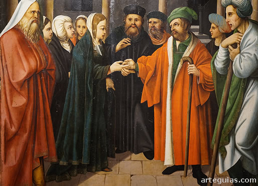 "Desposorios de la Virgen" de Alonso Nico&iacute;n de Le&oacute;n