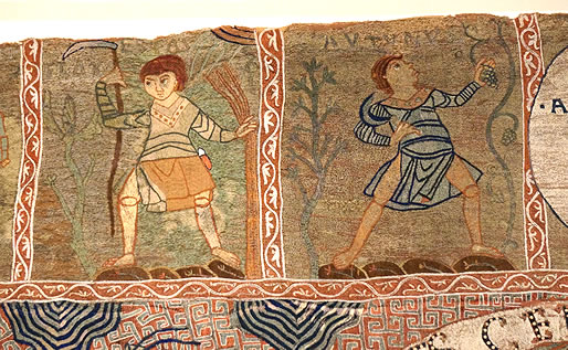 Parte del mensario del tapiz