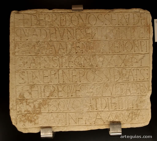 L&aacute;pida del epitafio de Adefonsus Confesso