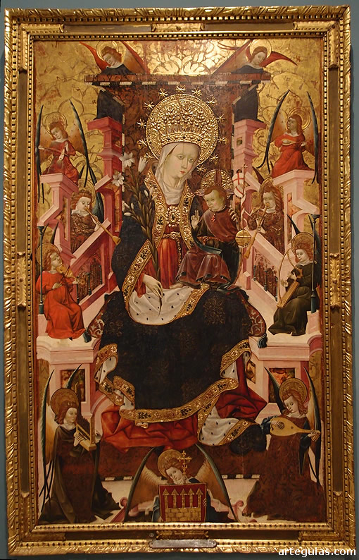 Mar&iacute;a, Reina de los Cielos, pintada al temple por Blasco de Gra&ntilde;&eacute;n