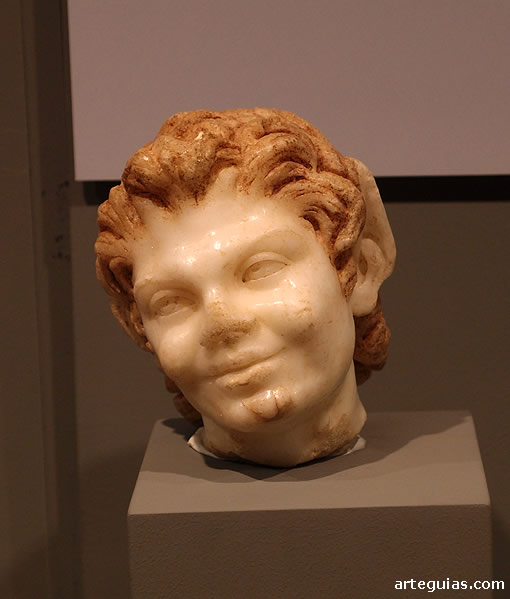 Cabeza de un s&aacute;tiro. Museo de Zaragoza