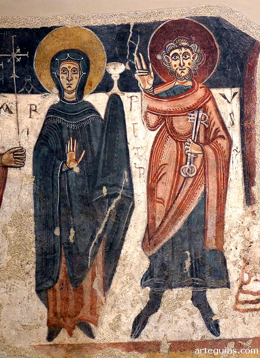 El rom&aacute;nico de Andorra tambi&eacute;n est&aacute; representado en el museo: pintura mural de Sant Rom&agrave; de les Bons