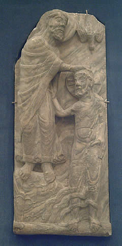 Relieve rom&aacute;nico procedente del Monasterio de Montefaor (Museo Arqueol&oacute;gico Nacional)