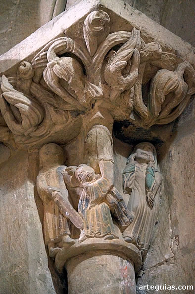 Capitel con el relato de la Matanza de los Inocentes