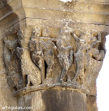 Capitel del asno y los avaros