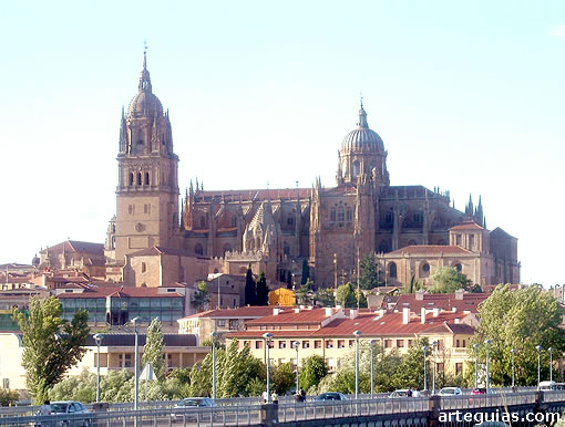 &Eacute;sta es una gu&iacute;a de la ciudad de Salamanca. EN la imagen las dos catedrales salmantinas