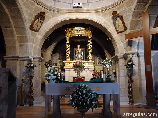 La imagen de Nuestra Se&ntilde;ora de la Fuente de A Franqueira en su actual emplazamiento