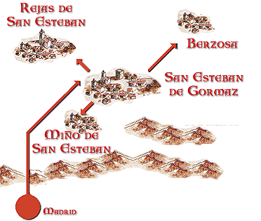 Mapa del Viaje Guiado: ruta de los P&oacute;rticos rom&aacute;nico de Soria 