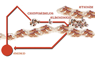 Mapa del Viaje Guiado al Rom&aacute;nico rural de Guadalajara