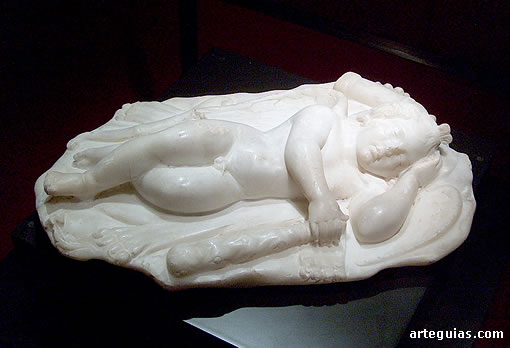 Estatua romana de Eros dormido, en el MAHE