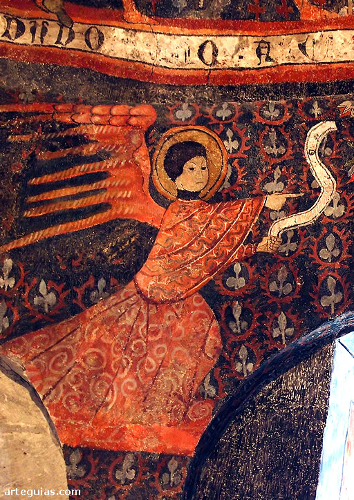 Detalle de las pinturas de Santa Marina