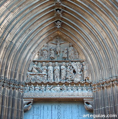 Portada de la iglesia del Santo Sepulcro de Estella