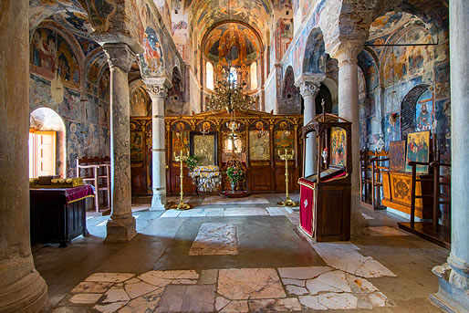 Una de las iglesias bizantinas de Mistras (Grecia)