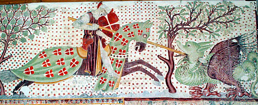 Pintura de San Jorge y el dragón